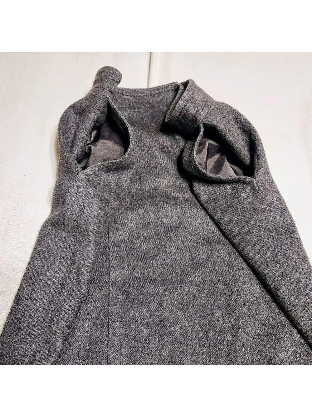 Gucci Gray Wool Silk Blend A Line Midi Skirt Size 6